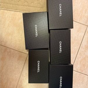 Bundle 5 Original Brand New Chanel Black Shoe Boxes